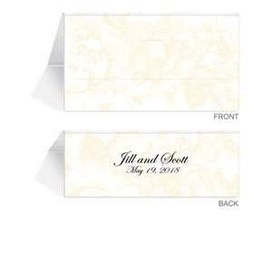  250 Personalized Place Cards   Yellow Harvest Floral 