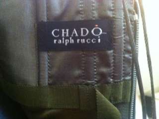 Chado Ralph Rucci Size 4 Green Mink & Gray Wool Halter Dress  
