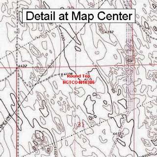  USGS Topographic Quadrangle Map   Round Top, Colorado 