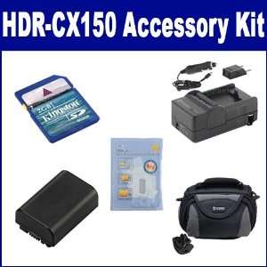  Sony HDR CX150 Camcorder Accessory Kit includes SDNPFV50 