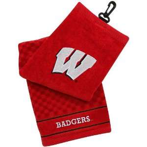  Wisconsin Badgers Cardinal Embroidered Team Logo Tri Fold 