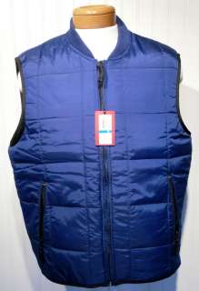 NWT Chaps Ralph Lauren Mens Nylon Fleece Lined Vest XL Blue MSRP$69 