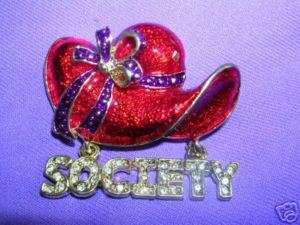 RED HAT Ladies JEWELRY SOCIETY BROOCH PIN Accessory Womens New  