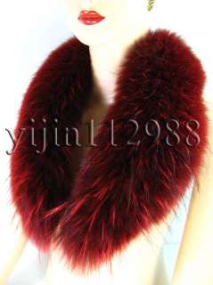 Warm Real Genuine Raccoon fur scarf collar 196  