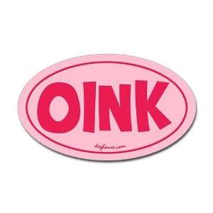  Oink Pig Oval Sticker by  Arts, Crafts & Sewing