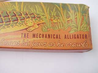 Vintage Automatic Toy Jungle Pete Windup Snapping Gator  