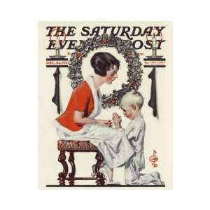 com Christmas Prayer, c.1921 Giclee Poster Print by Joseph Christian 