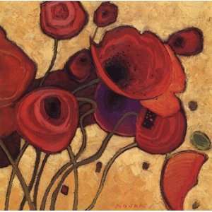    Poppies Wildly II   Poster by Shirley Novak (18x18)