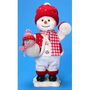   Snowman With Snowbaby Christmas Figure 21 #J8713
