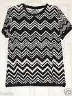 Missoni for Target Womens Black and White Zig Zag T Shirt Size X 