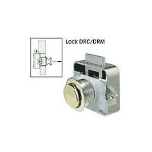  Door Lock Plastic W/Chrome Push Btn