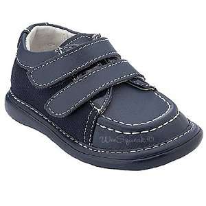  Wee Squeak Baby Toddler Little Boys Navy Combo Leather 