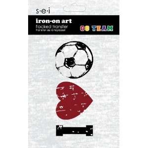  Inch I Heart Soccer Iron on Transfer, 1 Sheet Arts, Crafts & Sewing