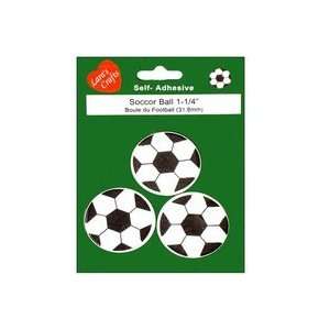  Laras Painted Package Wood Stickers Soccer Ball (Pack of 