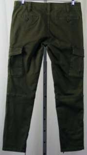 NEW $98 Free People Skinny Fatigue Green Stretch Military Cargo Pants 