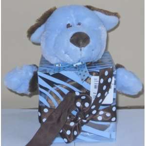    Baby Essentials Blue Puppy Snuggle Toy Plush Security Blanket Baby