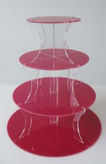 MULTI 4 TIER PINK TOWER CUP CAKE & PARTY CUPCAKE STAND  
