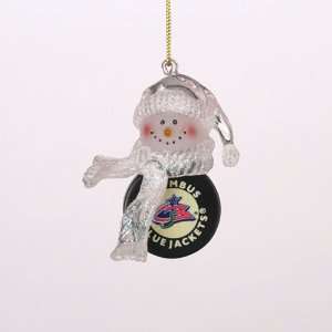   Blue Jackets NHL Acrylic Snowman Ornament (3) 
