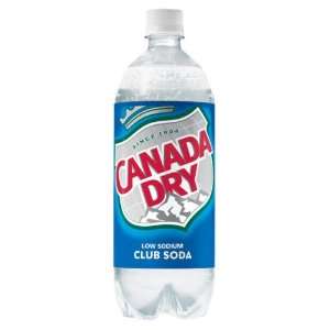 Canada Dry Club Soda, Low Sodium, 1 Liter  Fresh