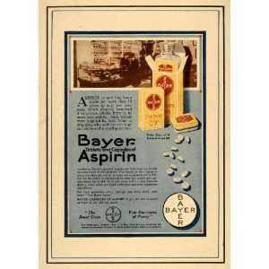  1917 Ad Bayer Capsules Aspirin Monoaceticacidester Pill 