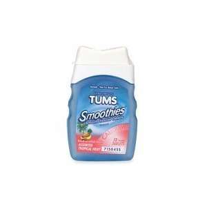  Tums Smoothies Tropical Assorted Fruit Chewable Tablets 