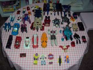 This is a huge lot of vintage 1980s Generation one Transformers 