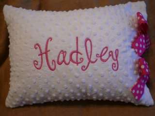 Personalized/Monogrammed Minky Pillow *Fabric Choices*  
