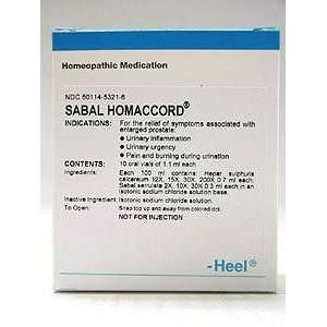  Heel/BHI   Sabal Homaccord 10 vials Health & Personal 
