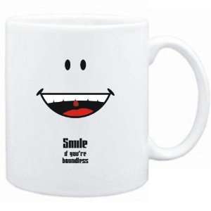  Mug White  Smile if youre boundless  Adjetives Sports 
