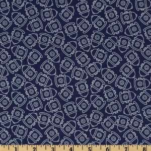   To The Rescue Hydrants Navy Fabric By The Yard Arts, Crafts & Sewing