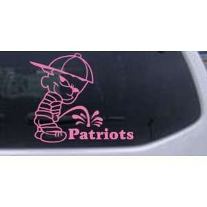 Pee On Patriots Car Window Wall Laptop Decal Sticker    Pink 10in X 8 
