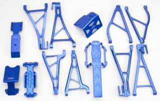 Traxxas Revo 3.3 Aluminum Skid Plate & Suspension Complete Set (Blue 