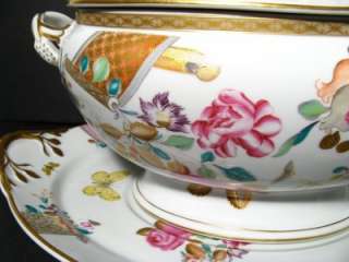 MOTTAHEDEH LOWESTOFT ROSE LRGE TUREEN W/LID & UNDERPL  