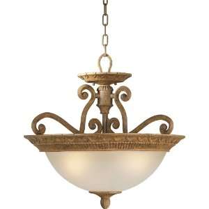 Forte Lighting 2433 03 17 Chestnut Traditional / Classic 21Wx20H Semi 