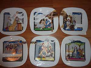 The Story Of Christmas By Eve Licea Complete 6 Plate Set Bradford 