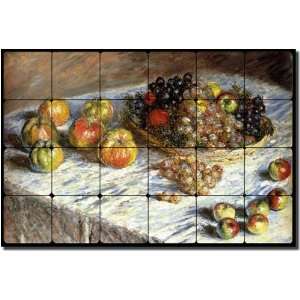 Still Life of Apples and Grapes by Claude Oscar Monet   Artwork On 