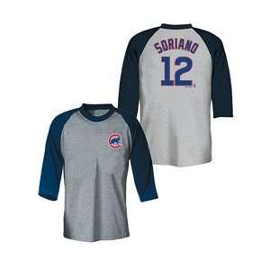 Chicago Cubs Alfonso Soriano Name And Number 3/4 Sleeve Raglan T Shirt 