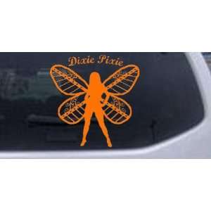 Dixie Pixie Fairy With Text Country Car Window Wall Laptop Decal 