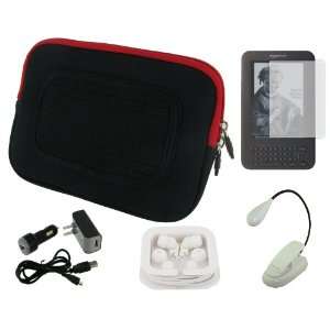  Case with Faux Fur Interior / Screen Protector / Earbud / LED Clip 