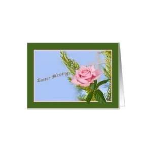  Easter Card with Rose and Cross Card Health & Personal 