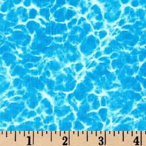  44 Wide Timeless Treasures Swimming Pool Blue Fabric By 