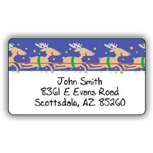  Reindeer Return Address Label