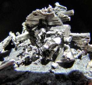 Silver crystals on matrix DYSCRASITE   Czech, Pribram  STIBARSEN 