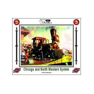  Railroad Tin Sign   Chicago & Northwestern   Passenger 