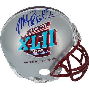 Michael Strahan Autographed Mini Helmet   SB XLII  Sports 