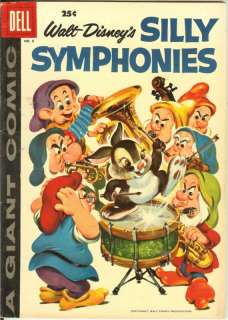 DELL Giant Disney Silly Symphonies #8 VF 1958 Mickey  