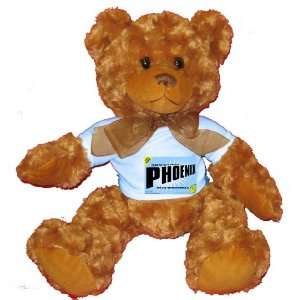   MOTHER COMES PHOENIX Plush Teddy Bear with BLUE T Shirt Toys & Games