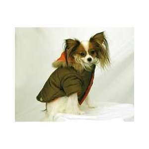  Warm Green Oregon Dog Coat/Vest Parka with Orange Lining 