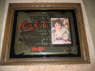   Cola Coke 5c Hilda Clark Bar Pub Restaurant Sign Framed Mirror  