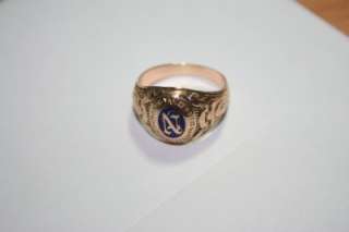 Orignal Vintage 1933 10K Class Ring NORRISTOWN High School, Norristown 